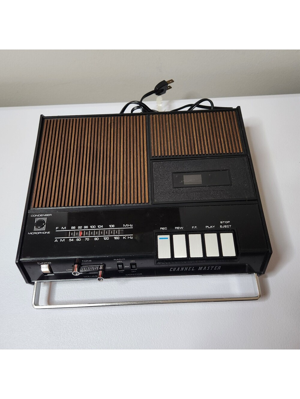 Channel Master 6312 Vintage Cassette Recorder with AM-FM Radio and Original Box